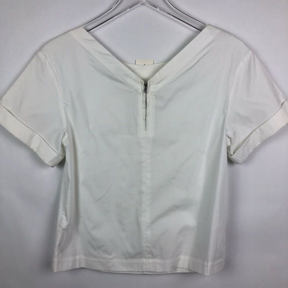 J.Crew | White Zipper Detail Business Basic | XXS - Picture 3 of 8